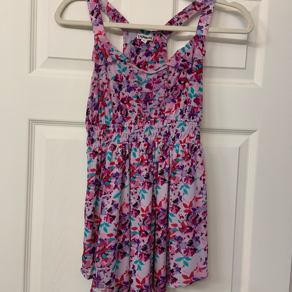 Express floral baby doll tank